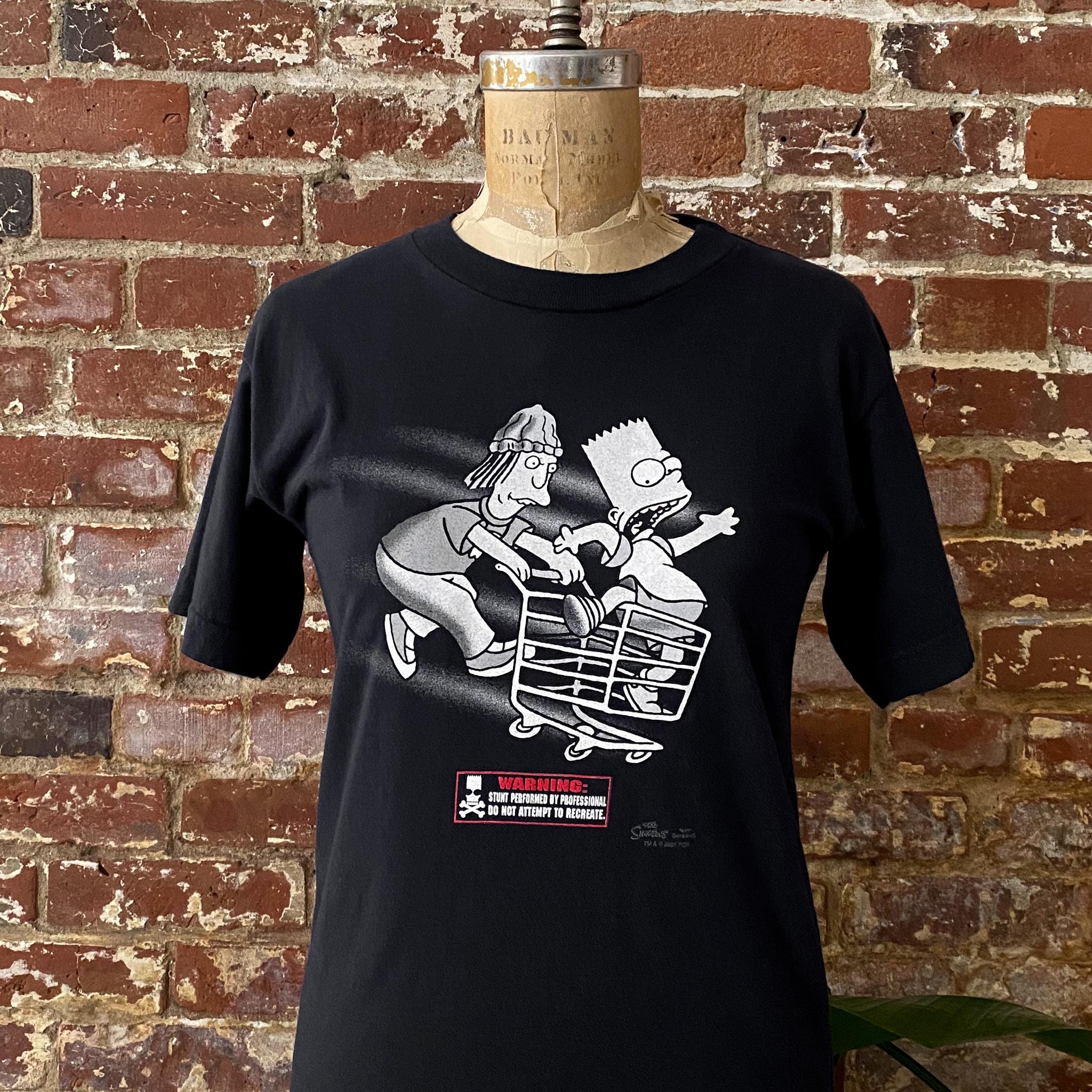 Vintage 2001 the Simpsons Jack Ass Parody T-shirt - Very Dark Navy