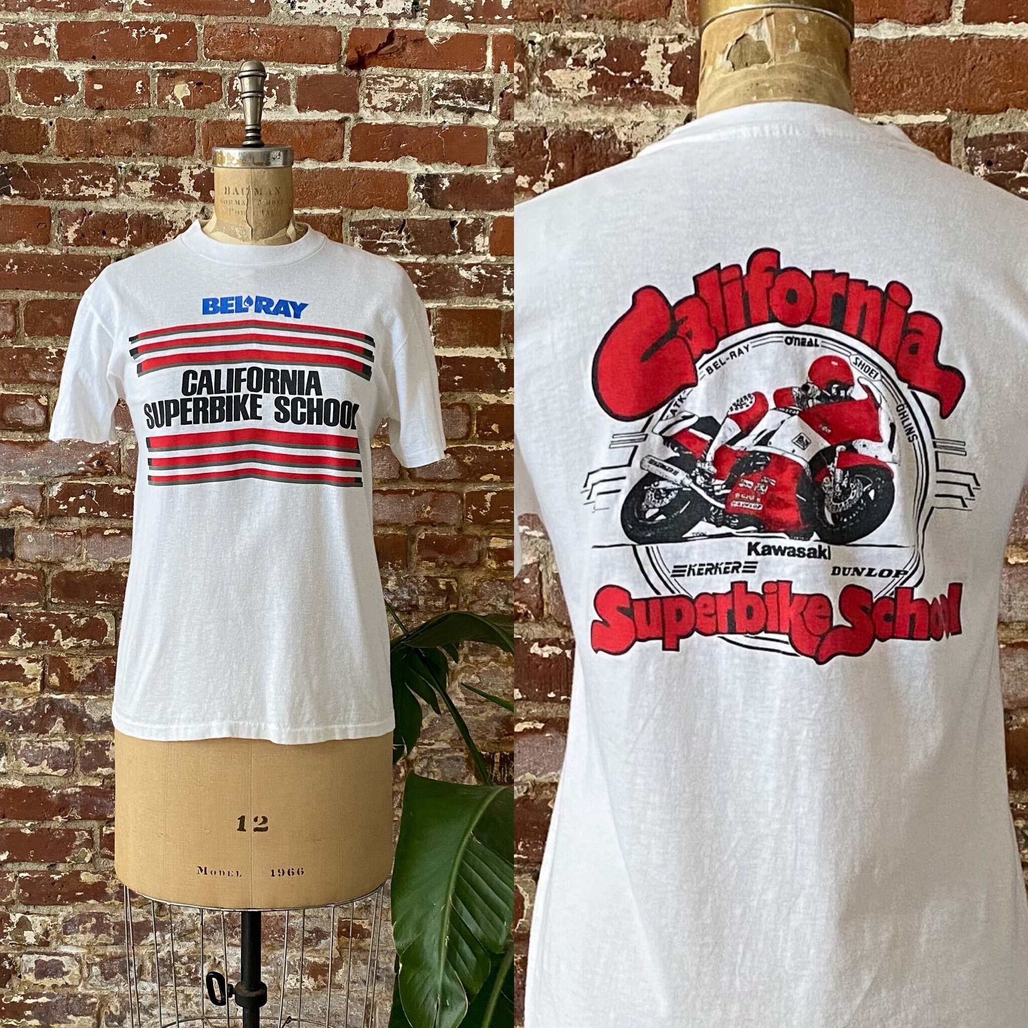 Vintage 80s Bel Ray California Superbike Kawasaki Tee - Single