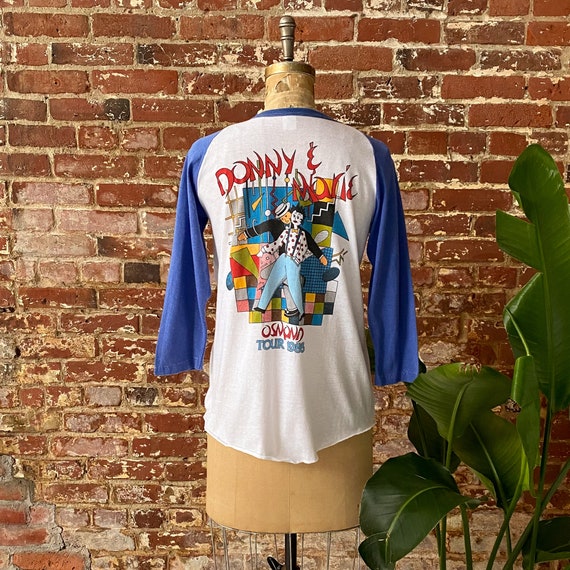 Vintage 1985 Donny & Marie Osmund Tour Raglan - 80s D… - Gem