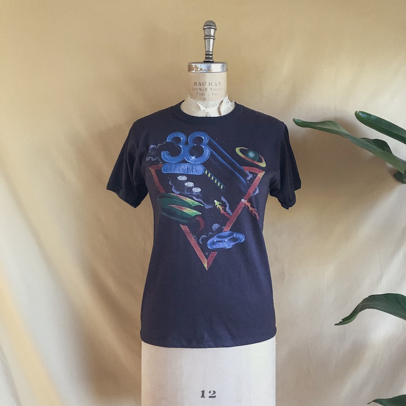 Vintage 1982 1983 38 Special Special Forces World Tour Ringer T-Shirt Single Stitch 82 83 38 Special Tee S Mens M Women