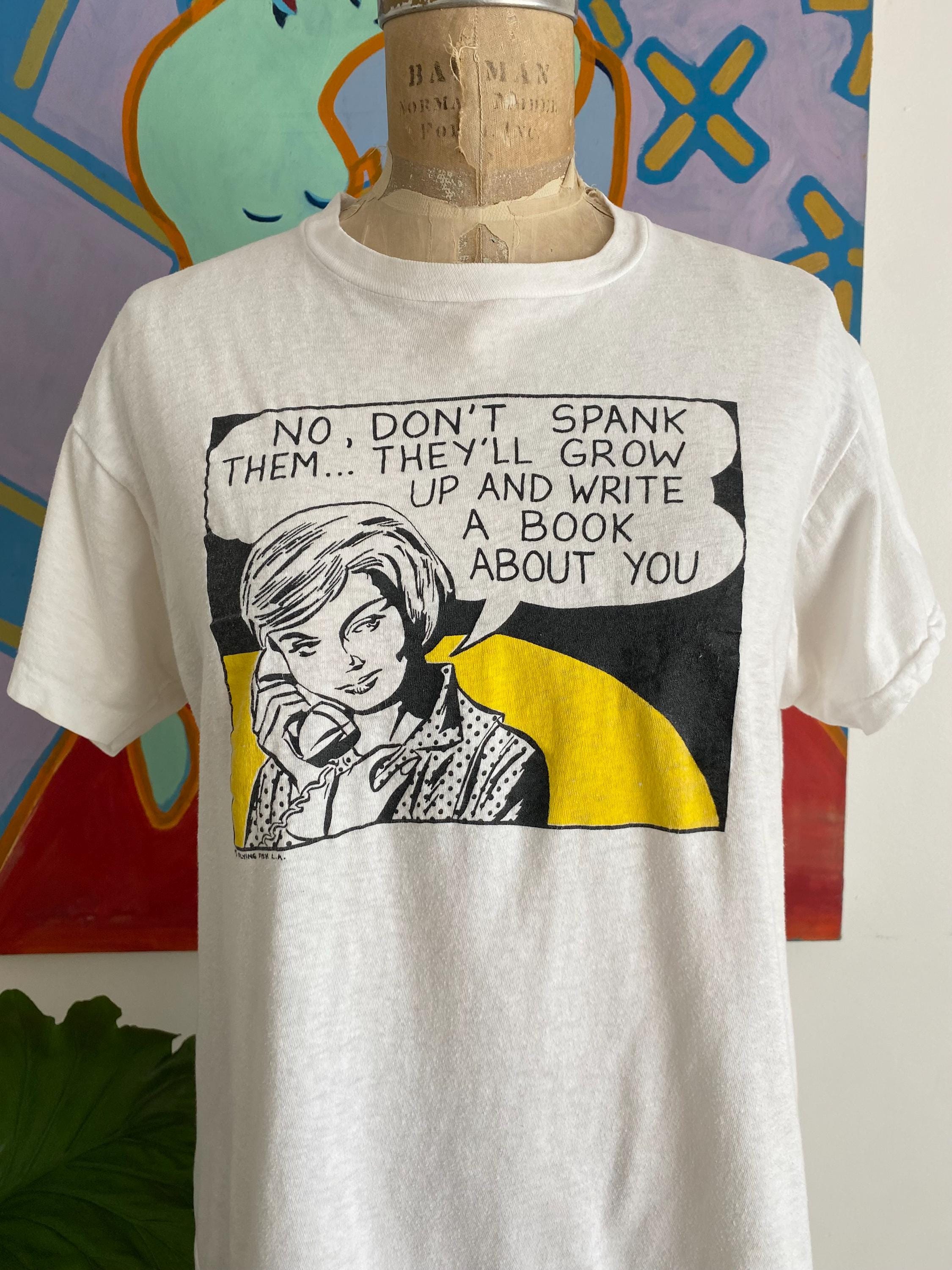Vintage 80s Roy Lichtenstein Flying Fish LA Pop Art T-shirt 