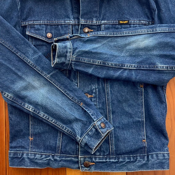 Vintage 1980s Wrangler Dark Wash Denim Jacket - Wrangler Vintage 1980s Wrangler Dark Wash Denim Jacket - Wrangler