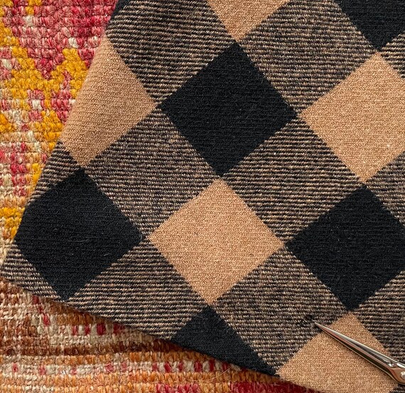 Vintage 1970s Pendleton Black Brown Plaid Wool Mi… - image 10