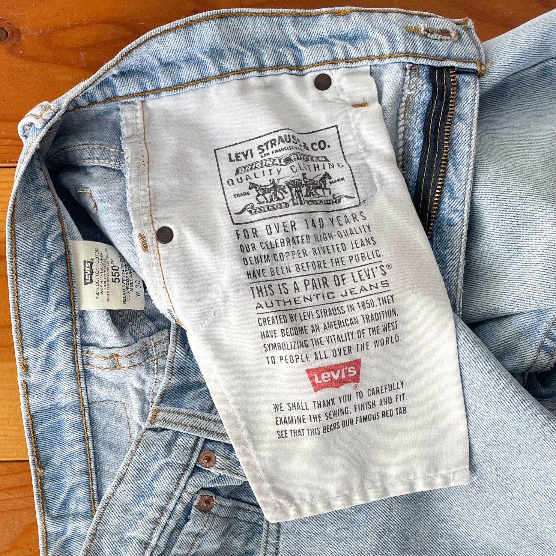 〜90s Levi's made in CANADA 90s 'levis' 631 Blue Jeans / Made in Canada / 31