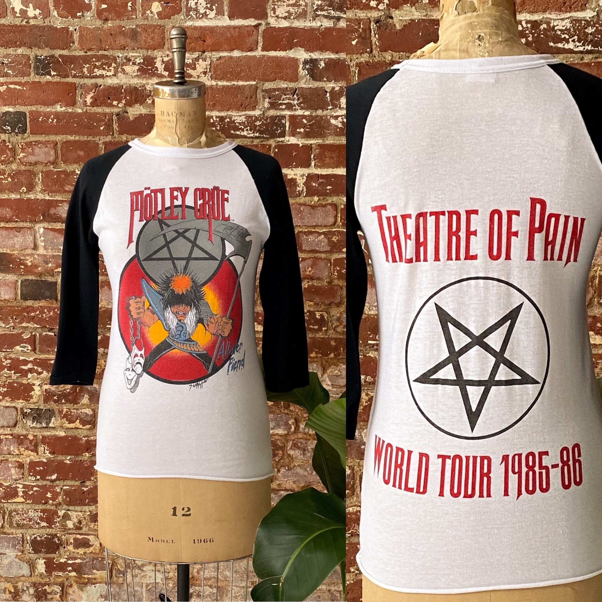 Vintage 1985 1986 Motley Crue Theatre of Pain World Tour
