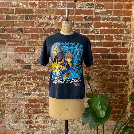 Vintage 1996 Yu-gi-oh! It's Time to Duel T-shirt - Navy Blue - Med