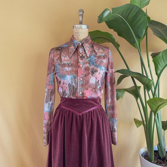 Vintage 1970s Folklore Water Colour Novelty Print