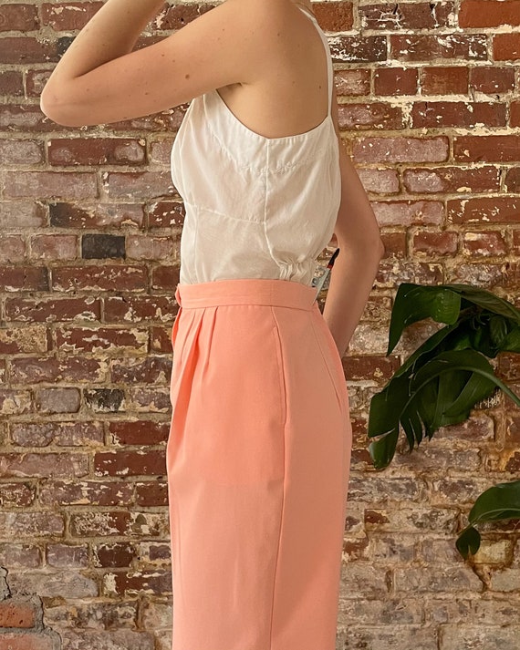 Vintage 1970s Koret Peach Pink Trousers - 70s Pea… - image 6