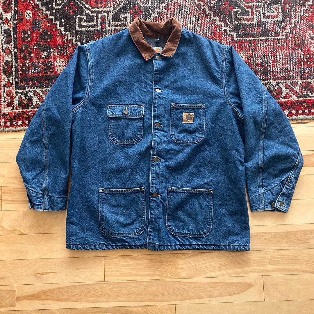 Vintage Carhartt Denim Chore Jacket - 2003 Blanket Lined