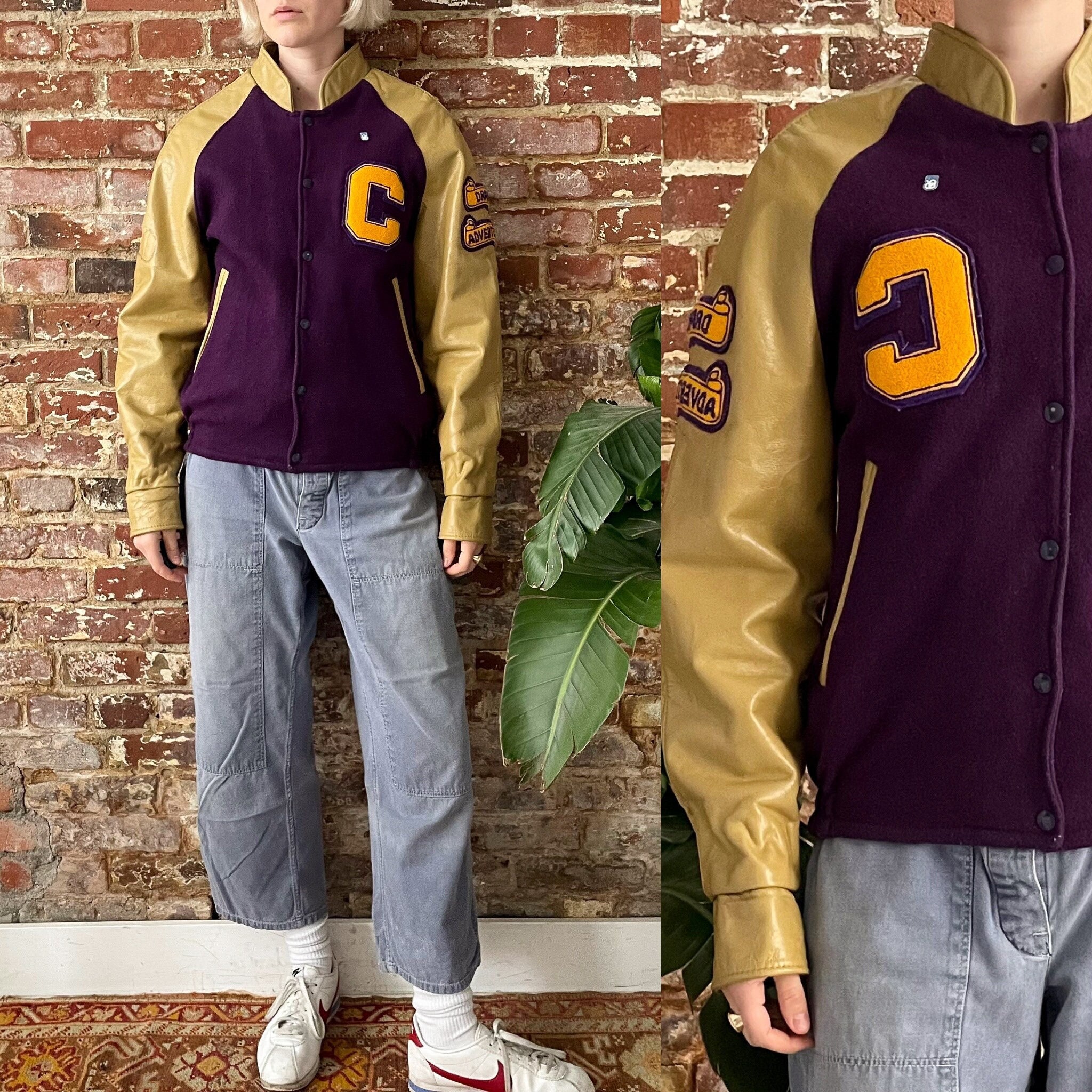 80s Wool Bomber - Etsy