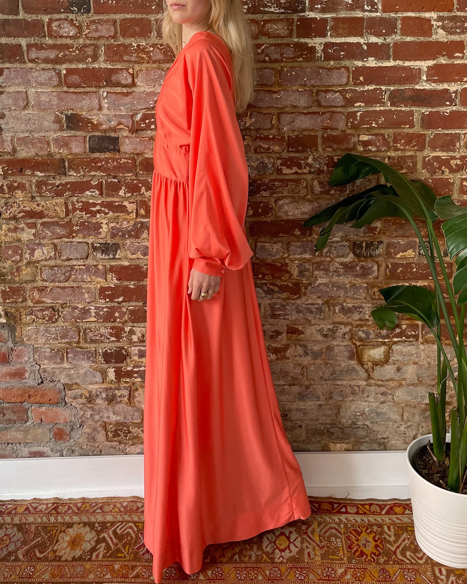 chinese dress ladies Mara Maxi Dress Coral / S main image 1