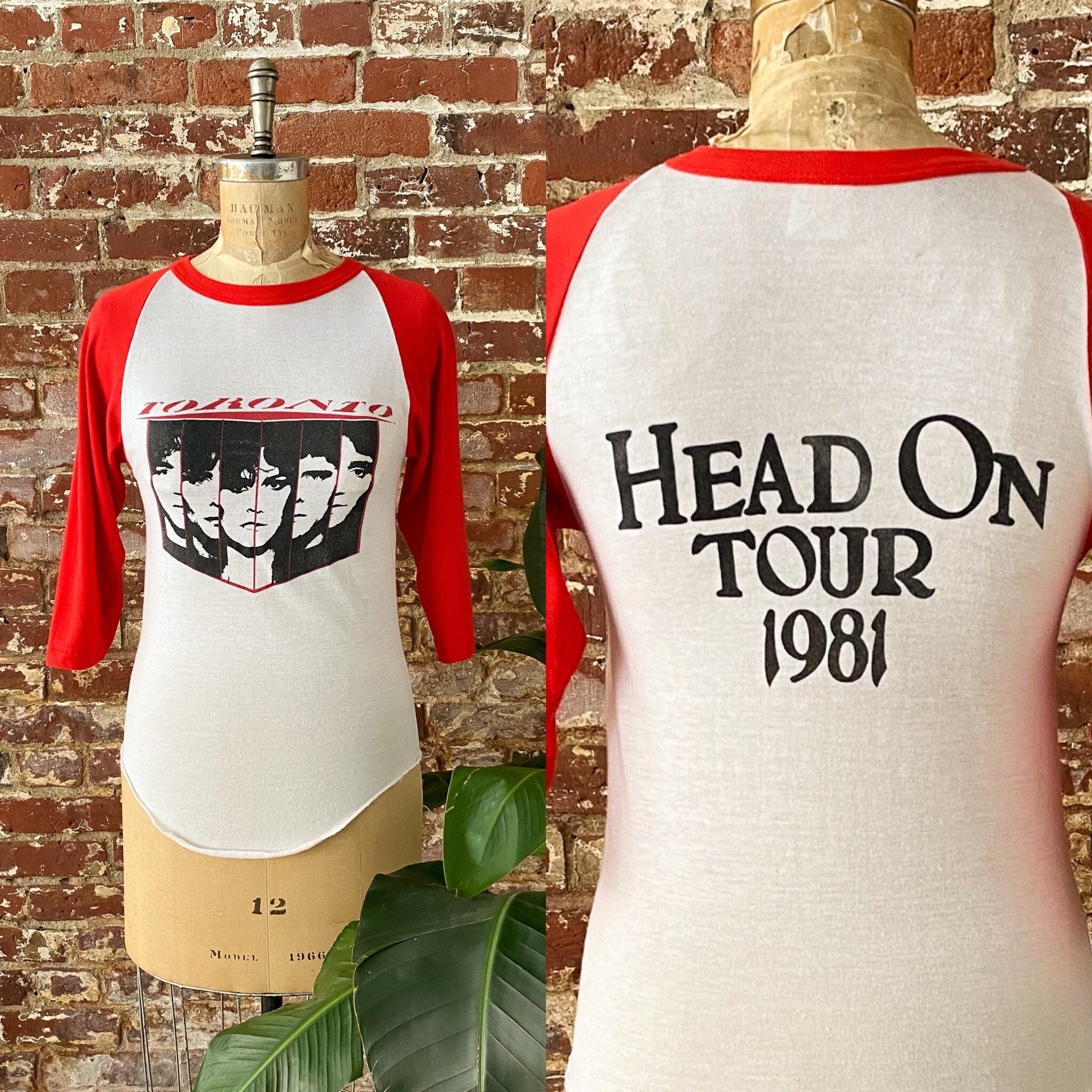 Vintage 1981 Toronto Head on Tour Raglan Tee - Early 80s