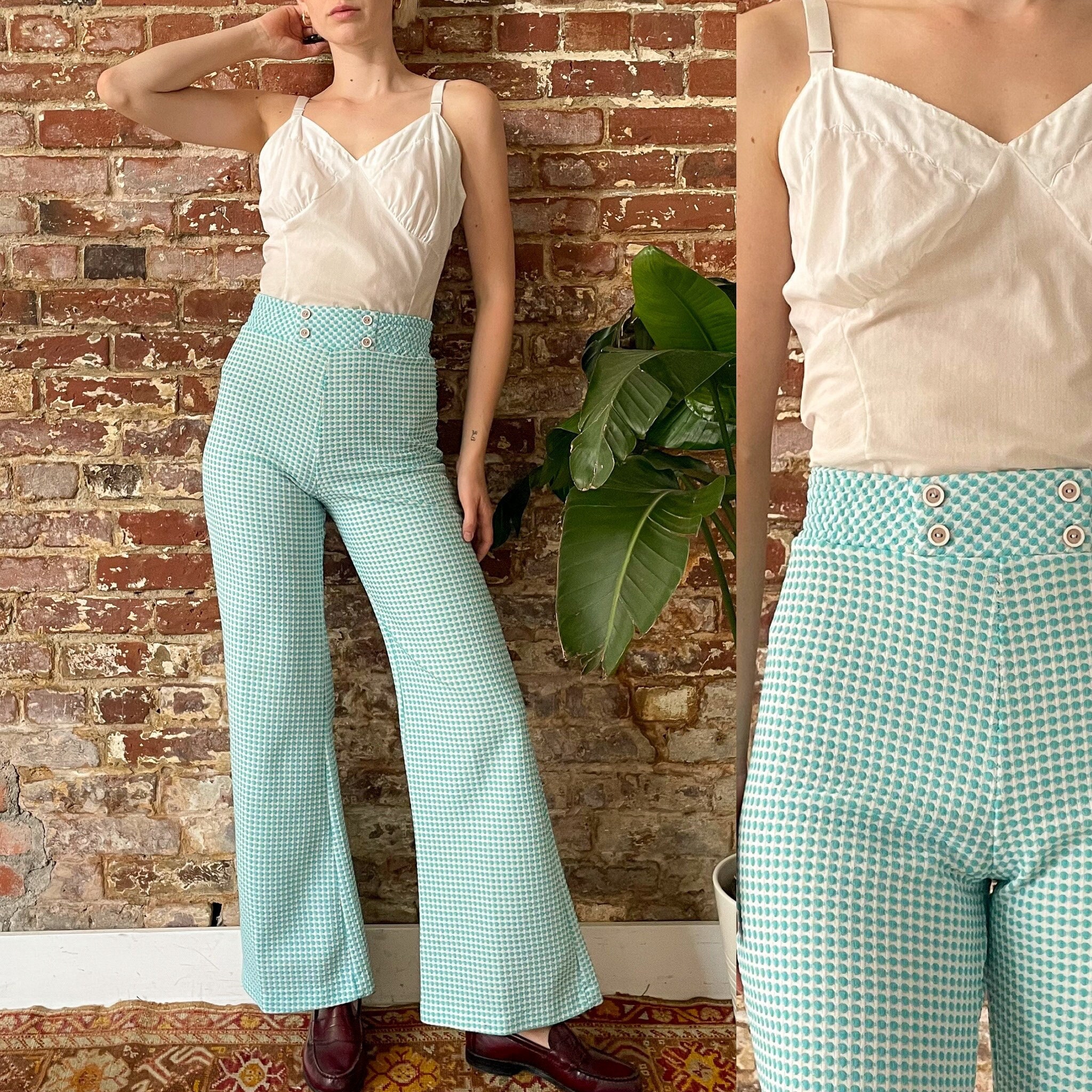 PANTALON PATTE D'ÉLÉPHANT NERF - Tout voir - Pantalons - FEMME