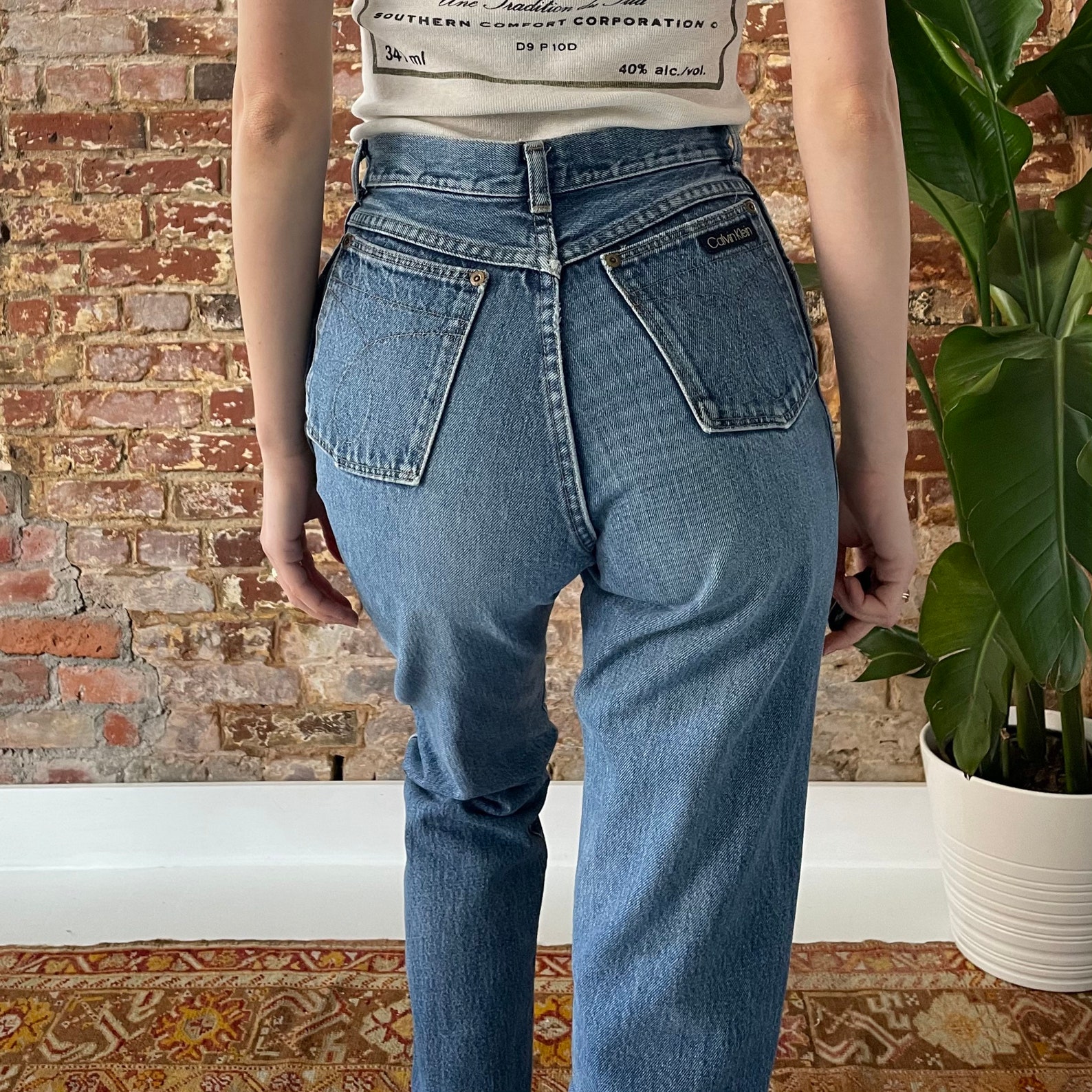 Vintage 1980s Calvin Klein Medium Wash Cotton Jeans 80s | Etsy