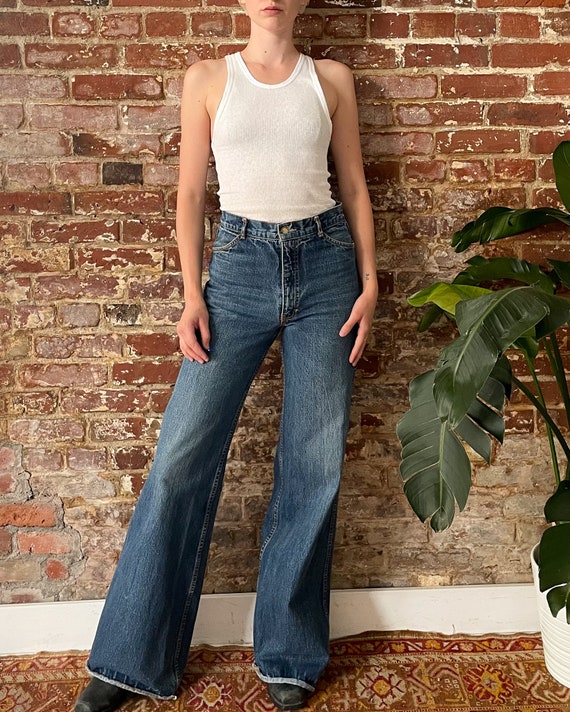 Vintage 1970s Brittania Wide Leg Flare Jeans - 70… - image 2