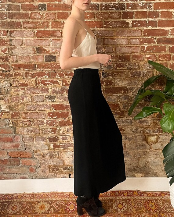 Vintage 1990s Byer Studio Black Stretch Maxi Skir… - image 4