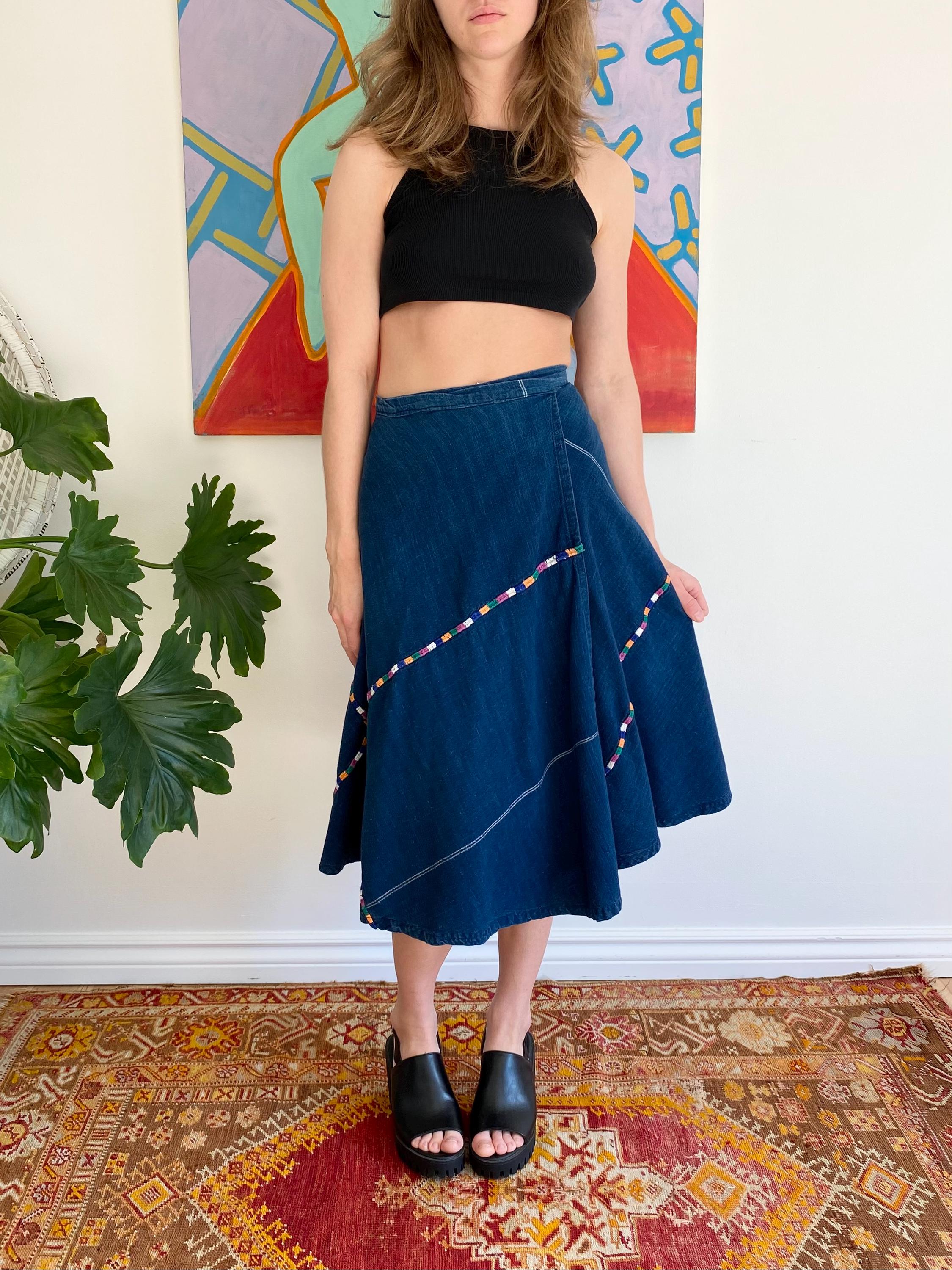 Chambray Wrap Skirt - Etsy Canada