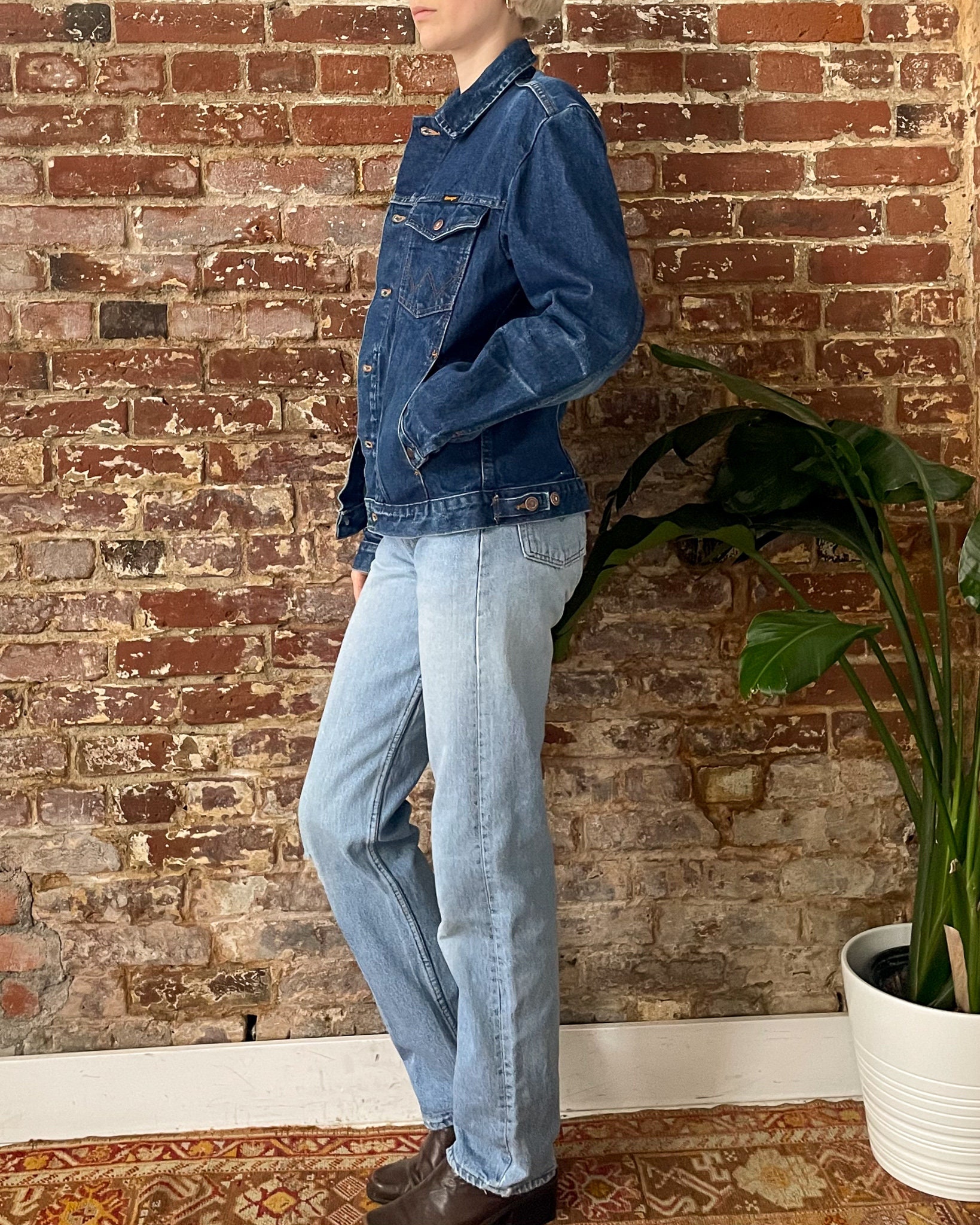 Vintage 1980s Wrangler Dark Wash Denim Jacket - Wrangler Vintage 1980s Wrangler Dark Wash Denim Jacket - Wrangler