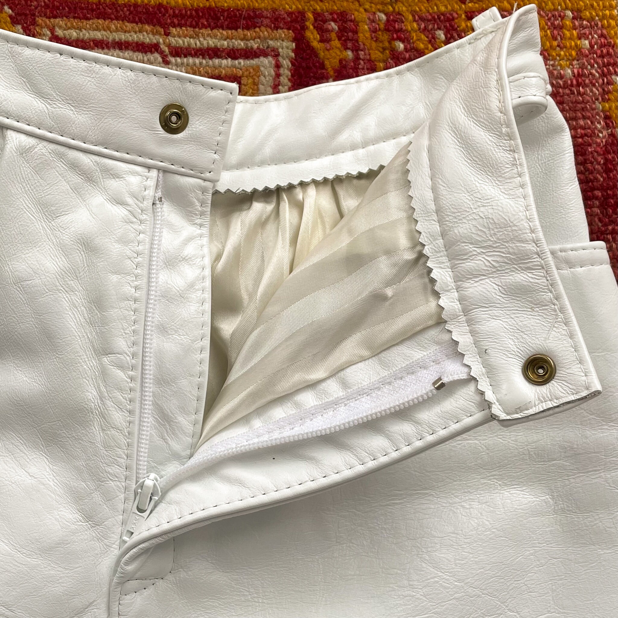 Vintage 1980s 1990s White Leather Trousers - 80s 90s White Vintage 1980s 1990s White Leather Trousers - 80s 90s White