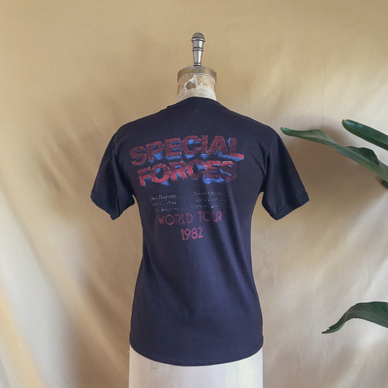Vintage 1982 1983 38 Special Special Forces World Tour Ringer T-Shirt Single Stitch 82 83 38 Special Tee S Mens M Women