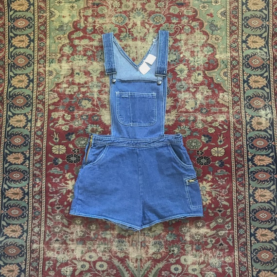 Vintage 1970s You Babes Medium Wash Denim Overalls