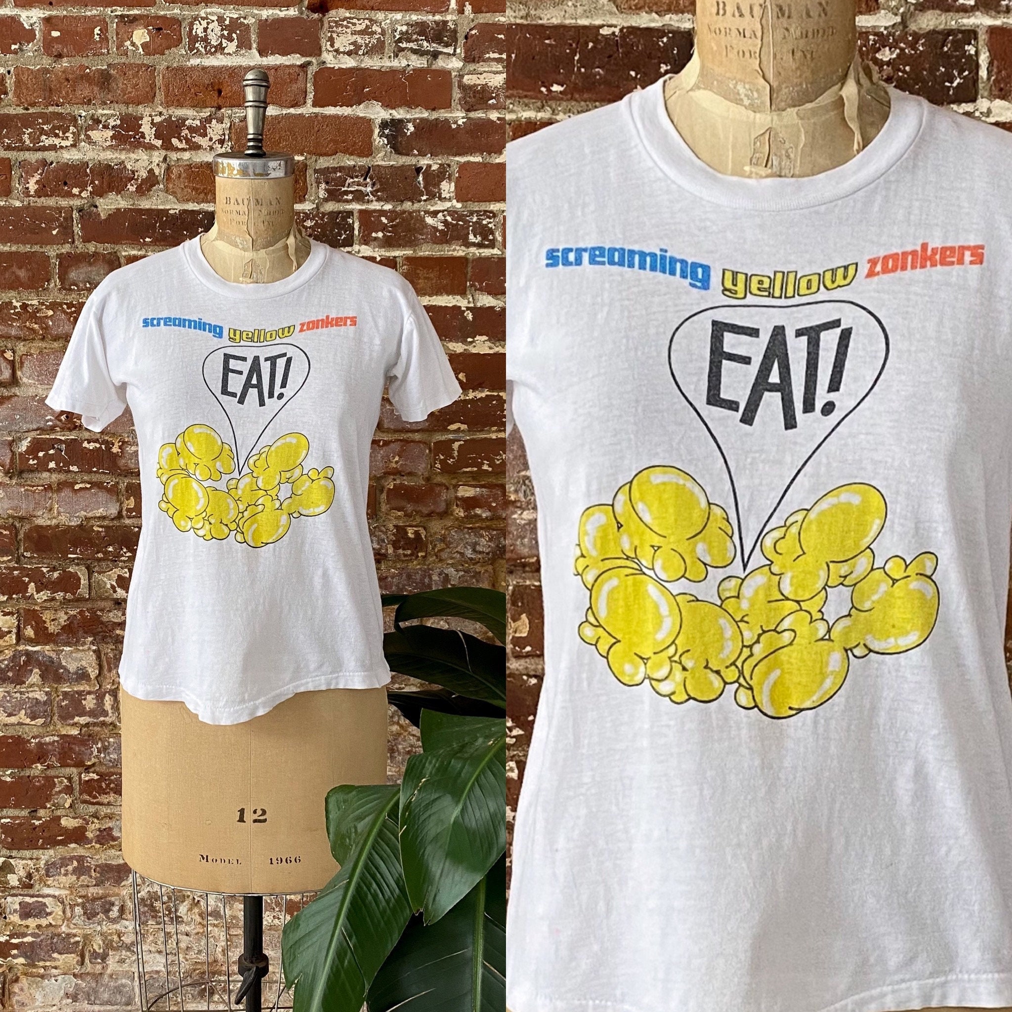RONRON★コラボ★TRUSTY & PUPPIES WAFFLE T SHIRT CREAM YELLOW RONRON TRUSTY & PUPPIES WAFFLE T SHIRT