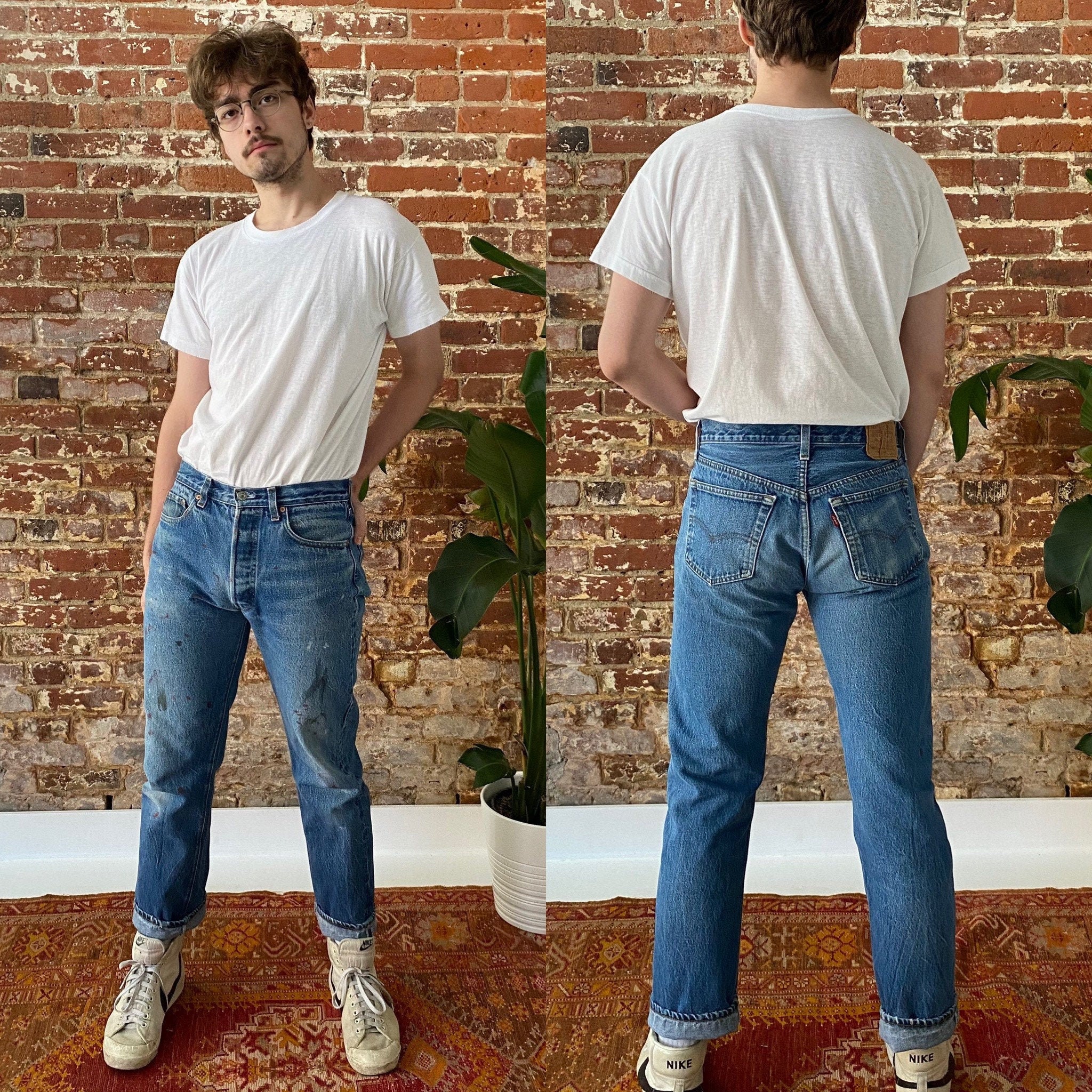 León el propósito Nathaniel Ward Vintage 1980s Levi's 501 Medium Wash Denim Jeans 80s - Etsy