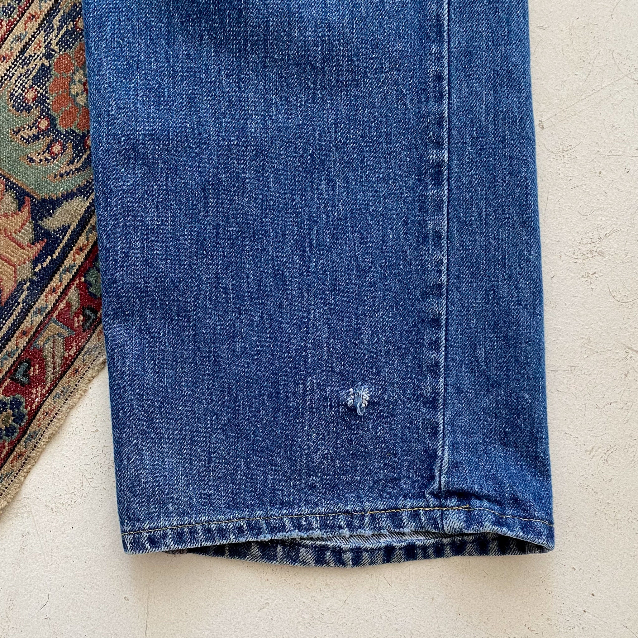 Vintage 1970s GWG Straight Leg Jeans - Whiskered Denim - 70s Vintage 1970s GWG Straight Leg Jeans - Whiskered Denim - 70s