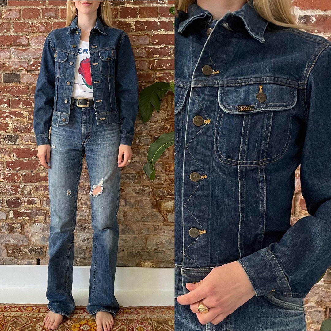 Vintage 1970s Lee Denim Jacket 70s Lee Riders Trucker Jean - Etsy