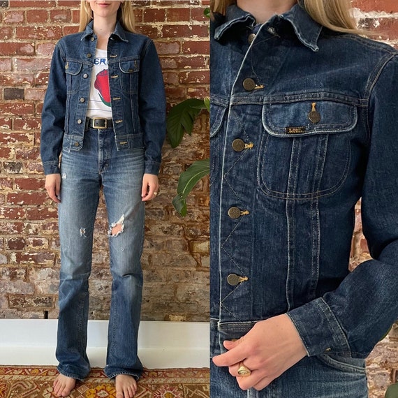Vintage 1970s Lee Denim Jacket 70s Lee 