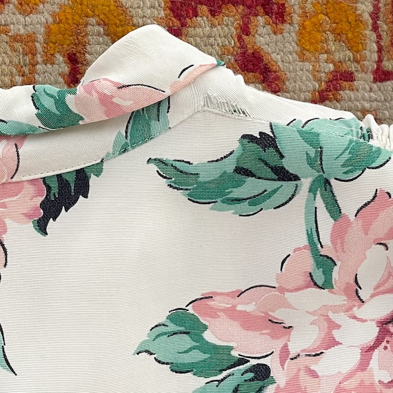 Vintage 1940s Large Floral Print Day Dress - 40s … - image 10