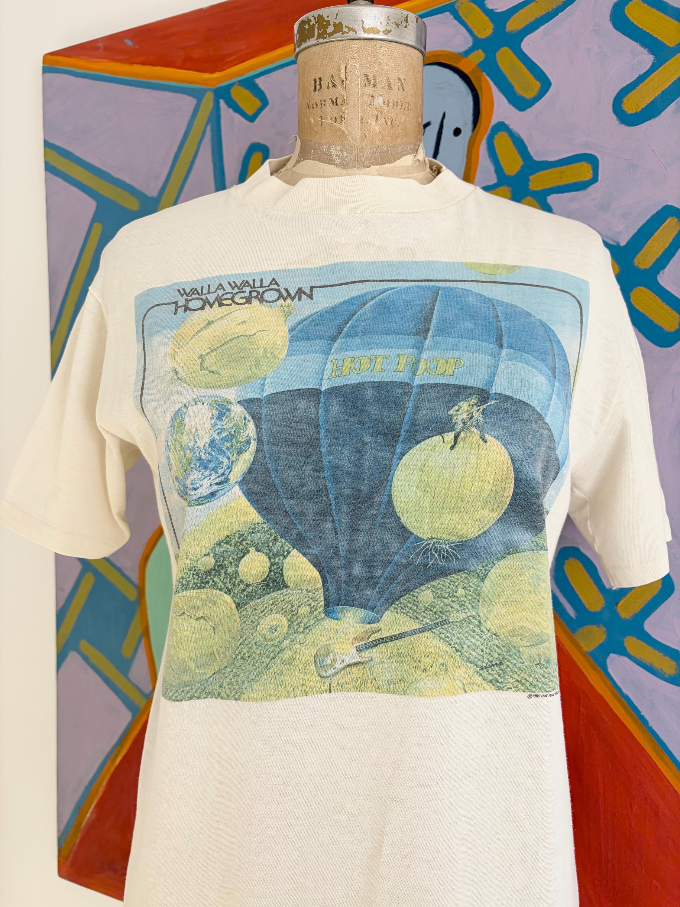 Vintage 80s Hot Poop Records Walla Walla Washington T-shirt - Made