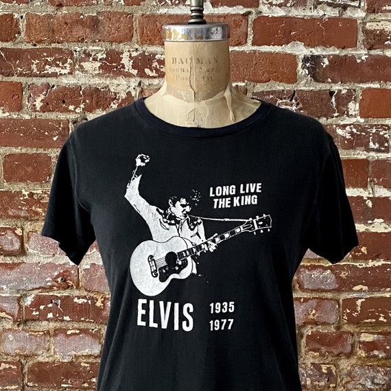 Vintage 1977 Elvis Long Live The King T-Shirt - A… - image 3