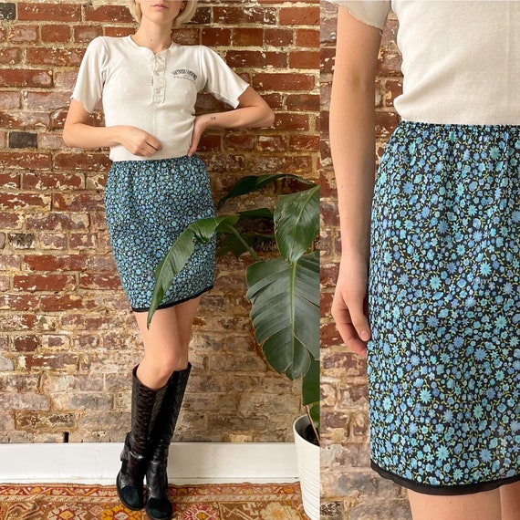 Vintage 1960s Blue Floral Nylon Slip Skirt 60s Dorothy Perkins Blue Daisy  Floral Half Slip Short Slip Skirt XS Small -  Canada