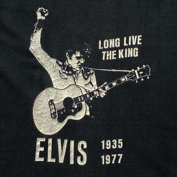 Vintage 1977 Elvis Long Live The King T-Shirt - A… - image 6
