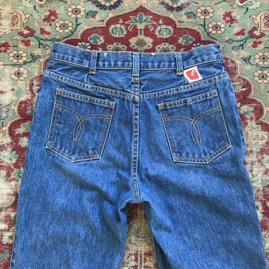 Vintage 1970s GWG Medium Wash Jeans 70s GWG Jeans Mid Rise | Etsy
