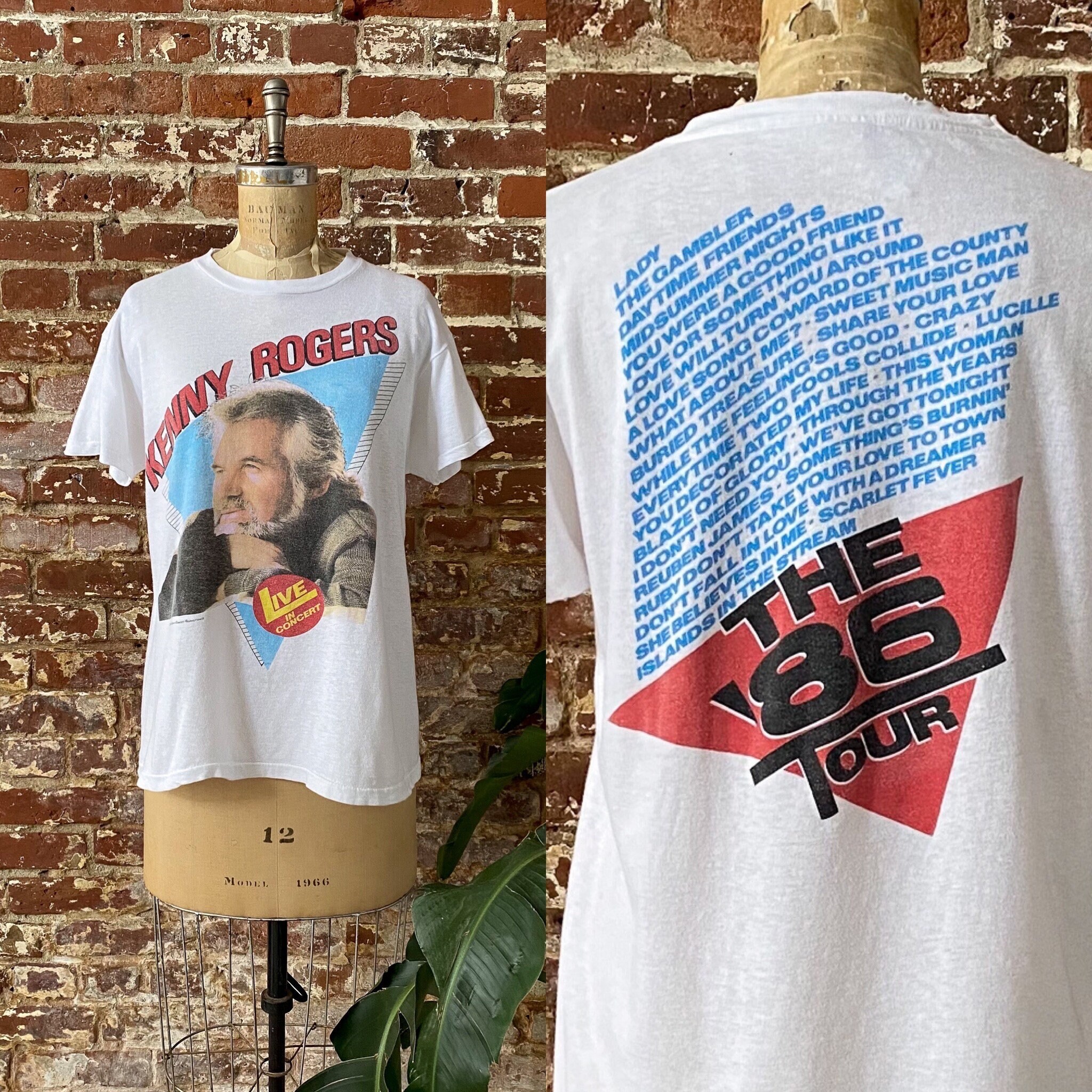 80'sヴィンテージKennyRogersケニーロジャース1984ロックTシャツ 80'sヴィンテージKennyRogersケニーロジャース1984ロックTシャツ