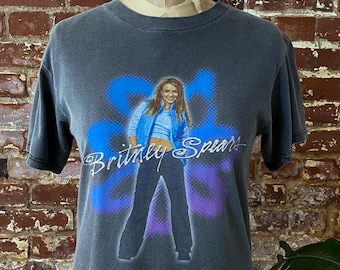Vintage 1999 Britney Spears Baby One More Time Tour Tee - Britney Spears Original Tour Tee - Made in USA/Jamaica - S/M Short 17.5 x 24&quot;