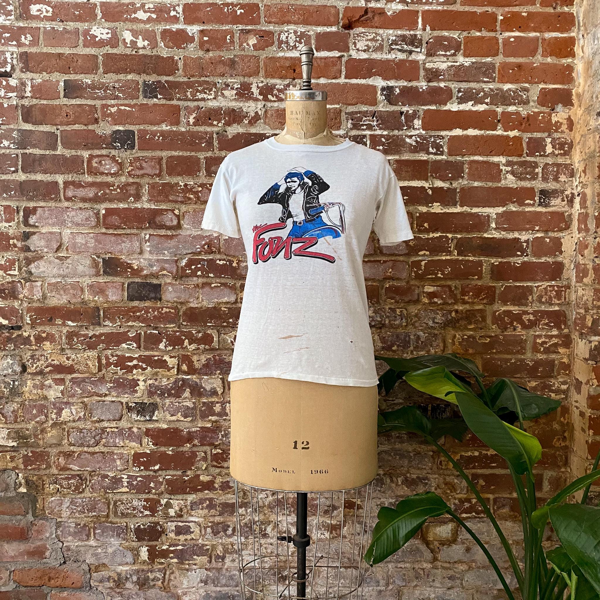 ▪70’s【HAPPY DAYS】VINTAGE TEE Medium Vintage 70s Happy Days the Fonz Graphic T Shirt Mayo Spruce