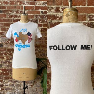 ヴィンテージ 1980年代 ホースシューベイ テキサス Tシャツ - 80年代 テキサス スーベニア Tシャツ - シングルステッチ 関税なし アメリカ製 - レディース XS/S 16インチ x 26インチ