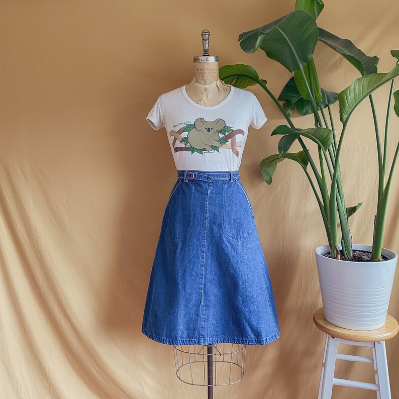 denim wrap skirt xs