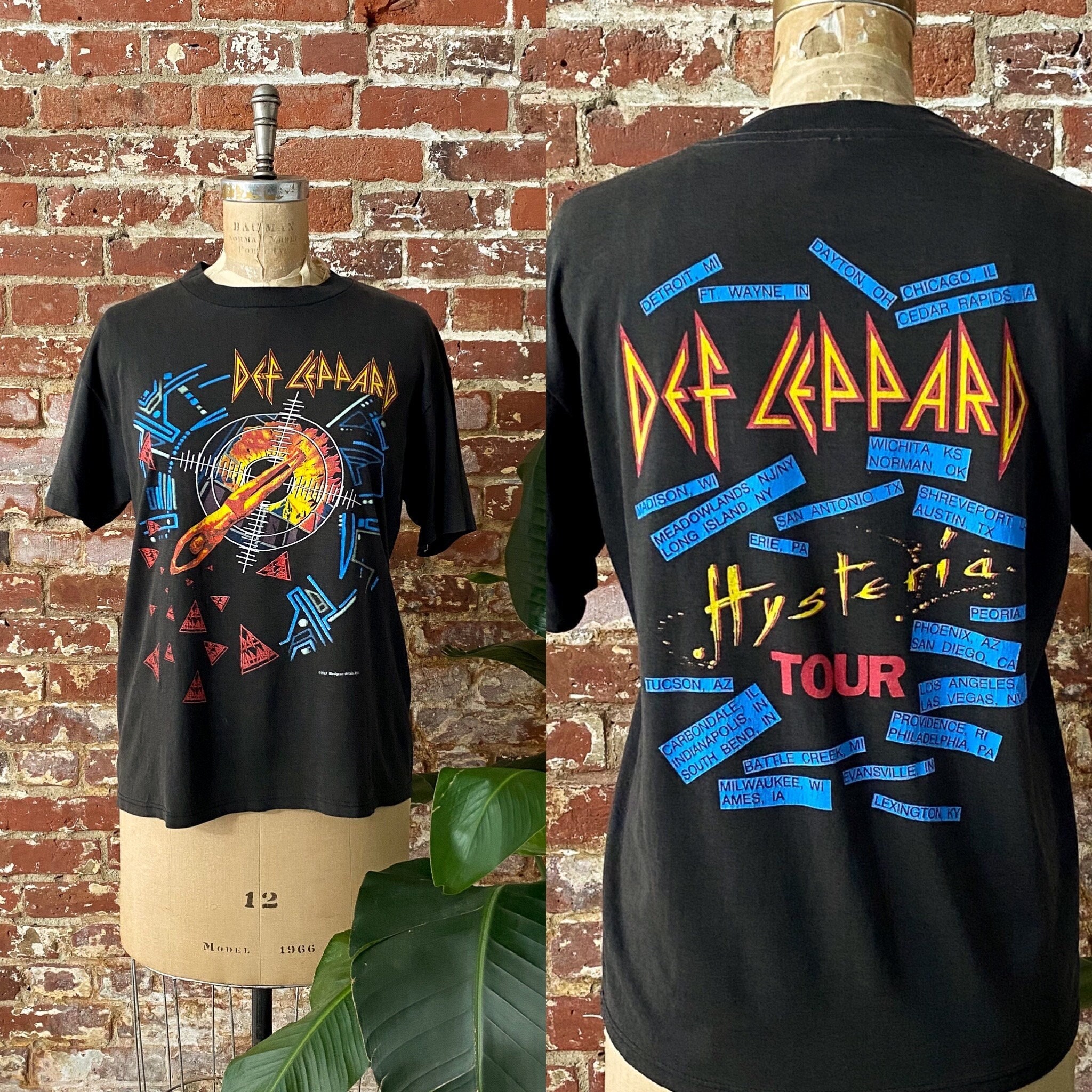 Vintage 1987 Def Leppard Hysteria Tour Tee 80s Def Leppard - Etsy