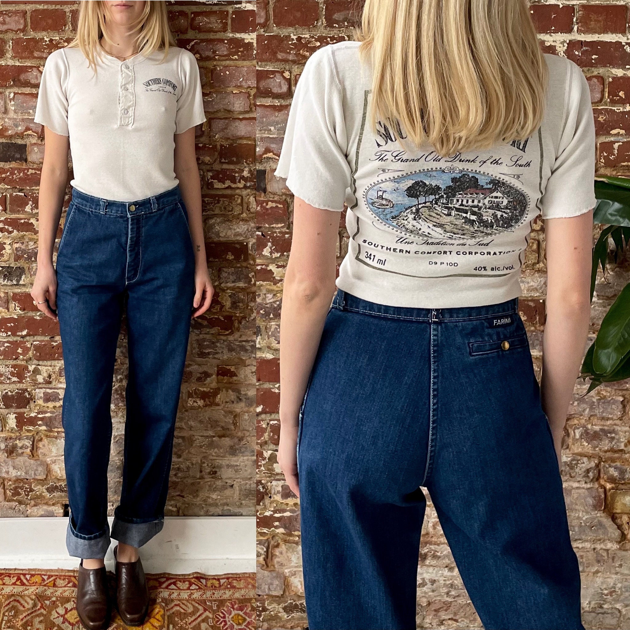 Waist Straight Leg Jeans - Etsy 