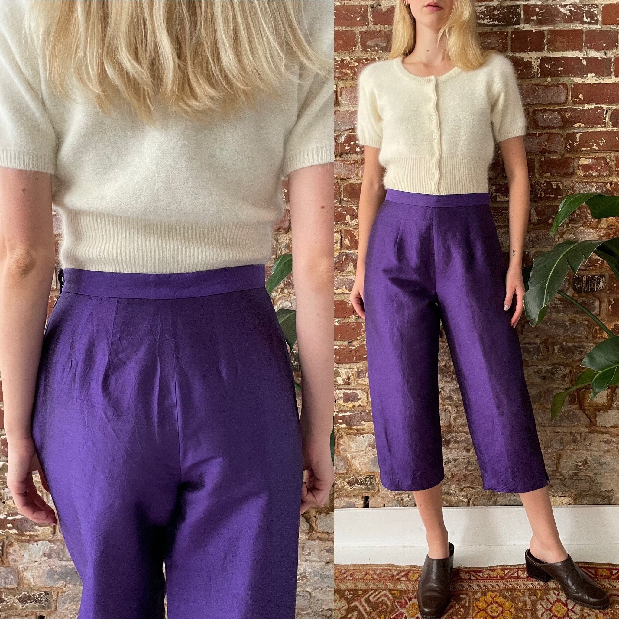 Vintage Chico's Travelers Pants Essence Size 1 Regular Purple
