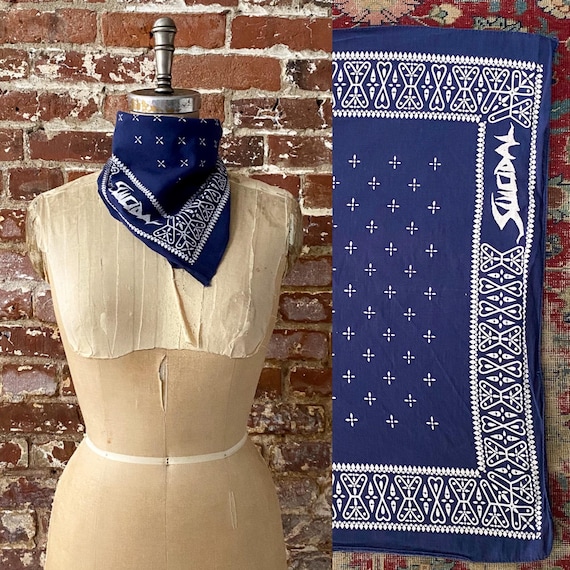 Vintage 1992 Suicidal Tendencies Indigo Cotton Bandana - Made in