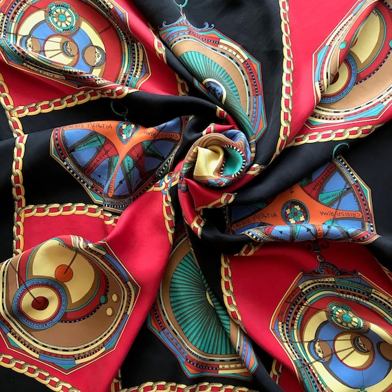Vintage Fendi Silk Scarf - 1990s Fendi Hand Rolled