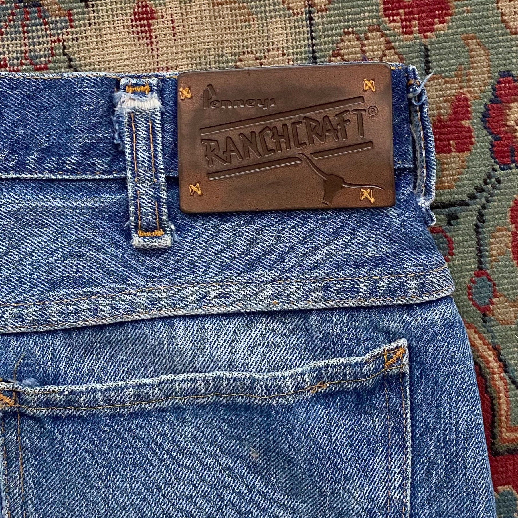 Vintage 1960s Penneys Ranchcraft Straight Leg Jeans - 60s Thrashed 