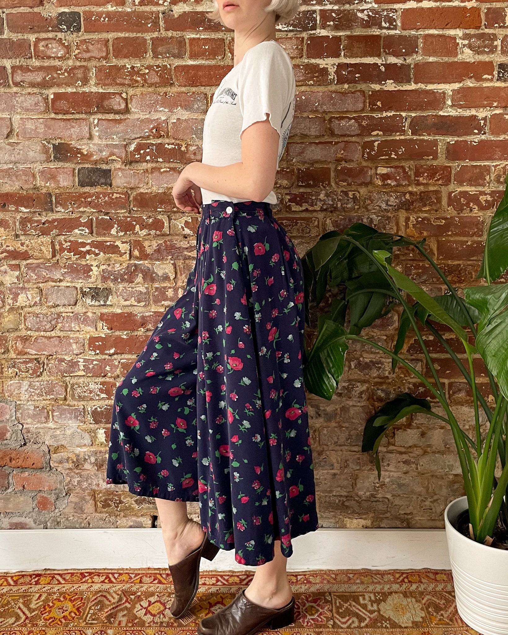 【JCAESAR】FLORAL BLOOM CULOTTES Easy-luxe Eco Jumpsuit In Budding Floral For Women | J.Crew