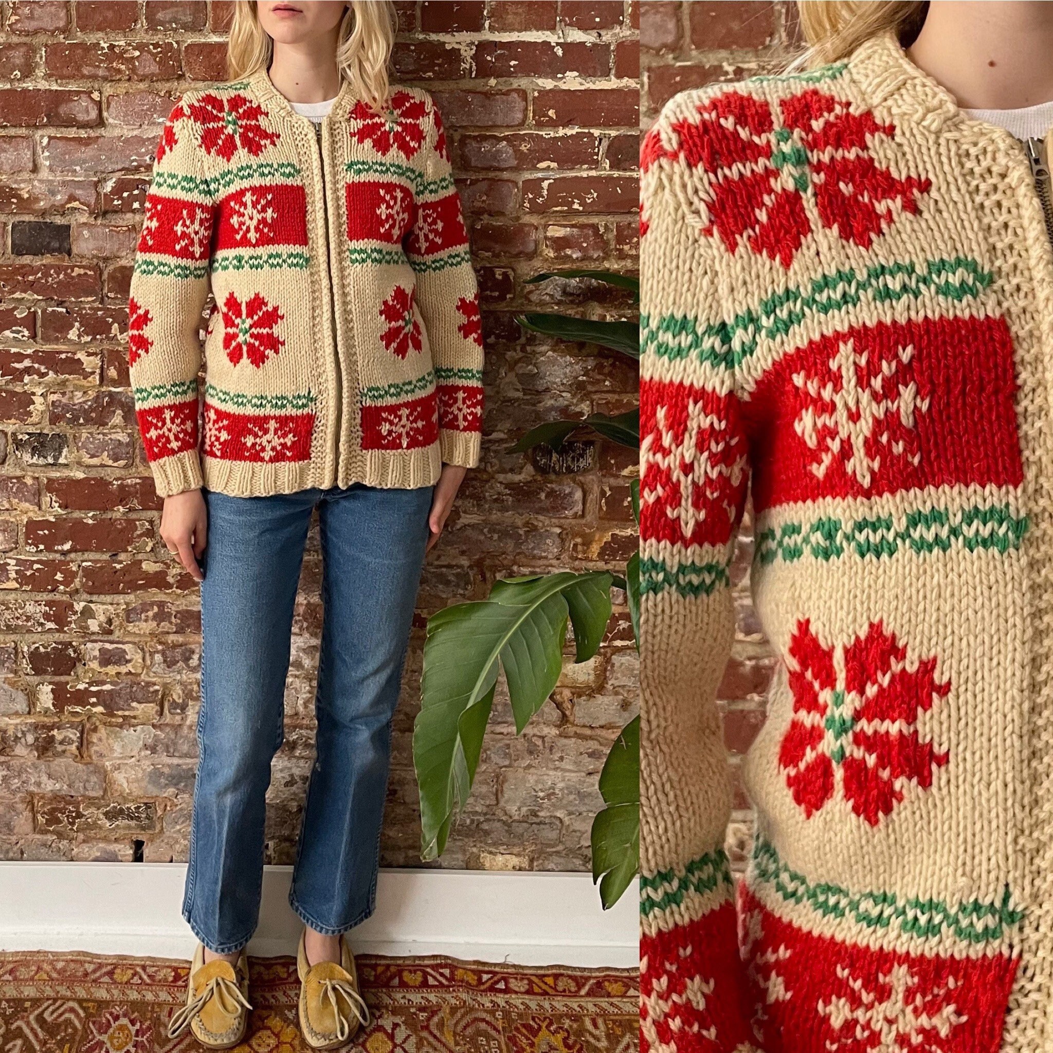 Vintage 1940s/1950s Fair Isle Snowflake 