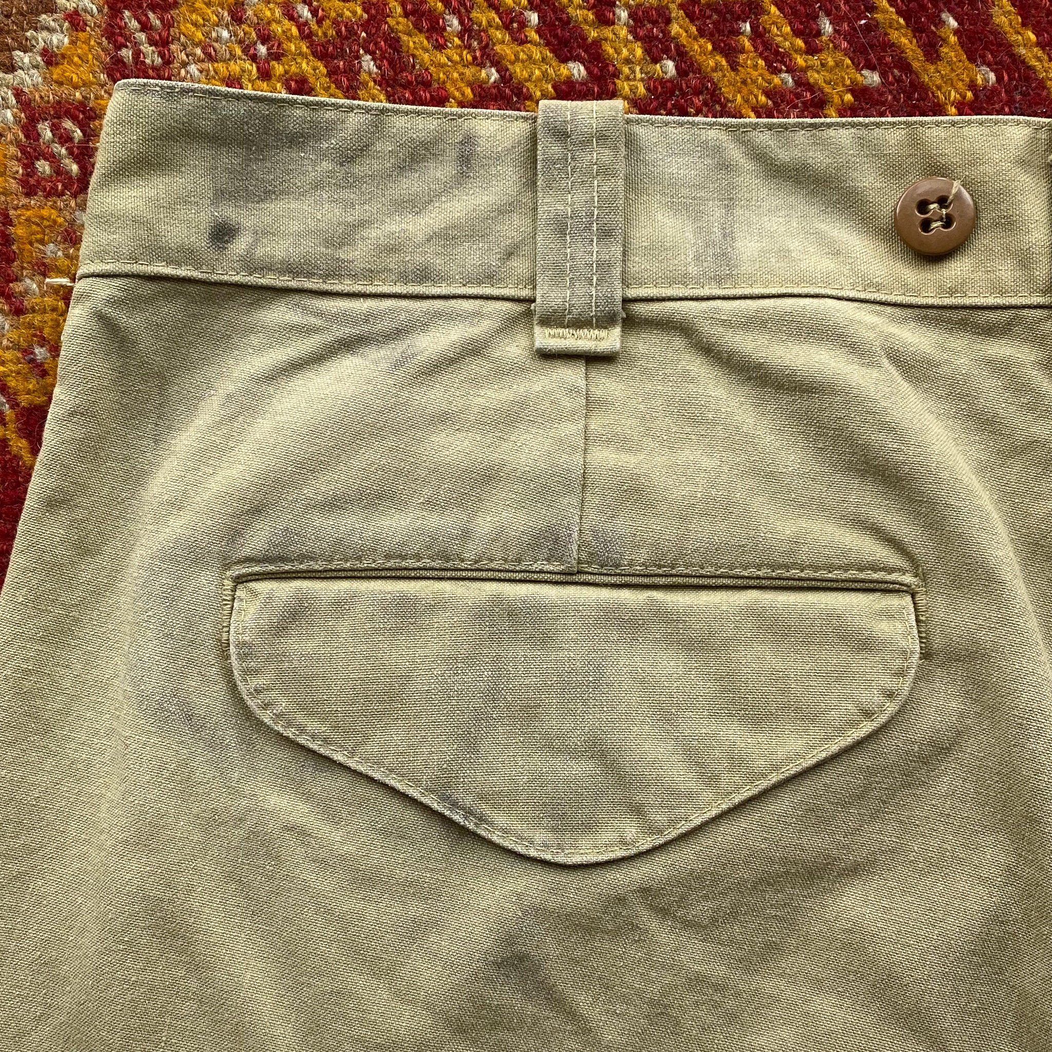 Vintage 1970s Filson Khaki Tin Cloth Waxed Cotton Hunting Vintage 1970s Filson Khaki Tin Cloth Waxed Cotton Hunting